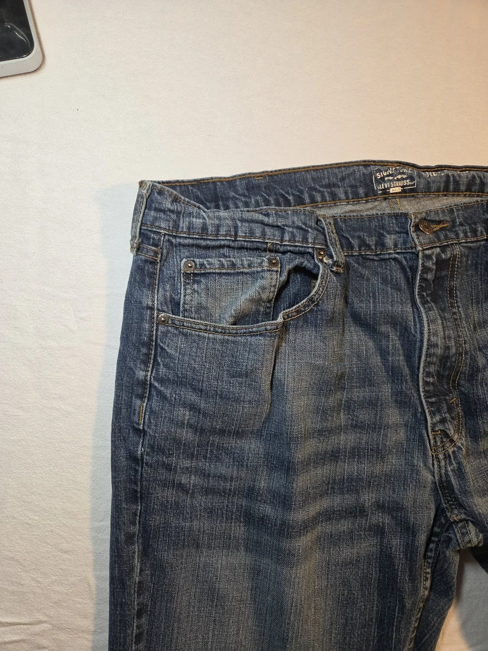 Levi's Signature Gold Men's Jeans 34x30 Straight Dark Wash Denim